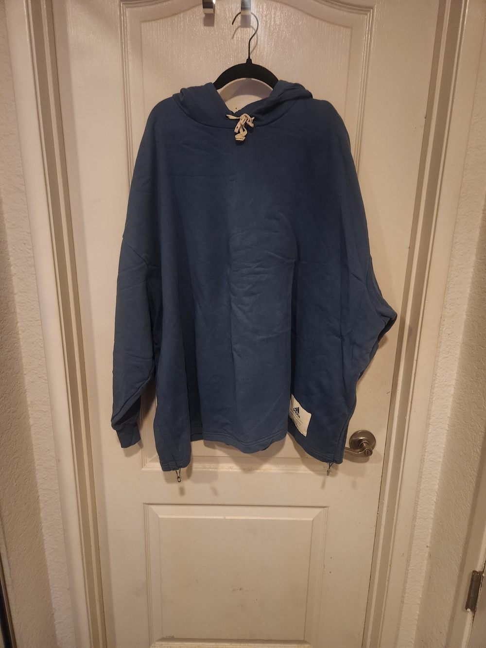 adidas Slate Blue Pullover Hoodie with Drawcord